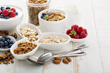 Breakfast items on the table