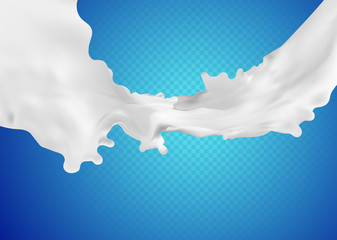 Milk splash. Vector illustration. 