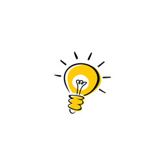 light bulb idea logotype