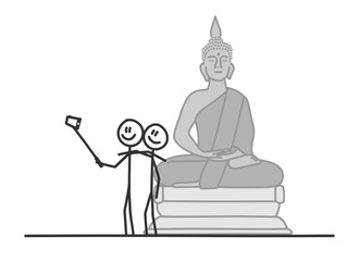 sm selfie machen buddha I