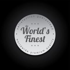 silver badge label theme