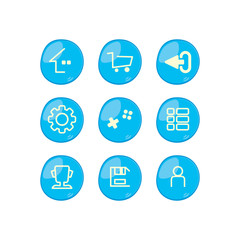 Fototapeta premium flat icon set