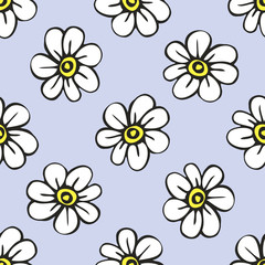 Obraz premium Seamless pattern with beautiful flowers