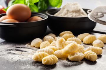 Uncooked homemade gnocchi