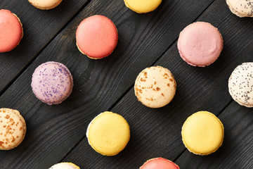 French delicious dessert macaroons