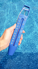 blue pool thermometer