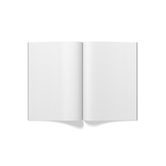 Magazine realistic blank Mockup over white