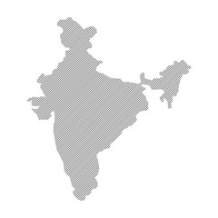 Concept map of India, vector design Illustration.