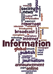 Obraz premium Information, word cloud concept 8