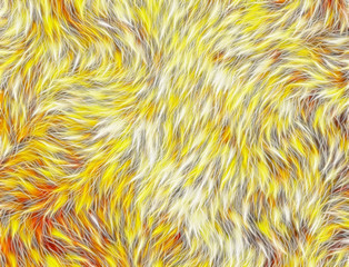 thick animal warm yellow hair texture