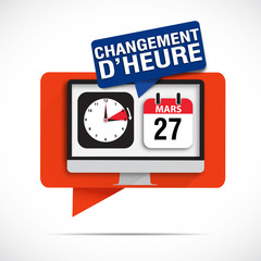 bulles écran : changement d'heure