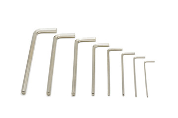 hex key wrench set isolated