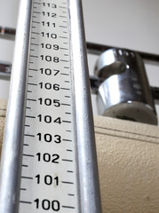 measuring rod for measuring the height in an ancient scales