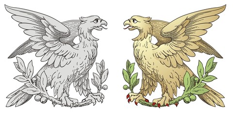 Obraz premium Royal Griffins vector