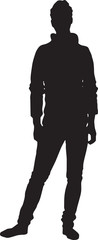 Man Figure Silhouette. Vector Illustration