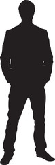 Man Figure Silhouette. Vector Illustration
