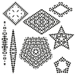 A set of decorative items to decorate your work. Vector design elements. Set of vector graphic elements for design.