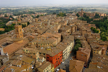 Naklejka premium View of Siena town. Tuscany, Italy.