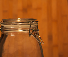Fototapeta na wymiar Glass Jar kitchen storage