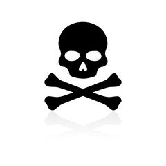 Crossbones and skull icon