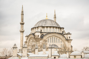 Fototapeta na wymiar arquitectura bizantina en una mezquita de estanbul