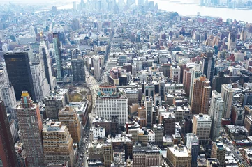 Crédence de cuisine en verre imprimé New York Cityscape view of Manhattan