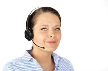 cheerful telecommunications operator