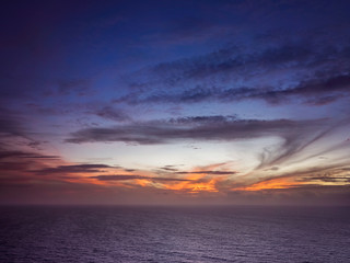 Sunset over the ocean