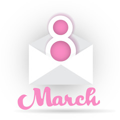 March International Women Day Greeting Card Envelope Letter