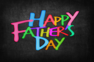 Happy Father's Day word on Blackboard