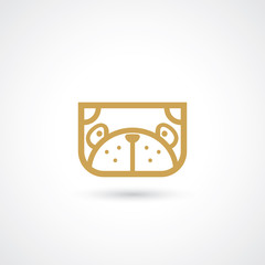 Pug dog symbol 