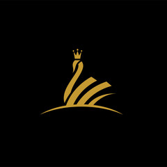 Naklejka premium Royal swan symbol 