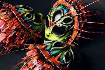 Masquerade colorful scary masks