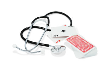 Stethoscope and card