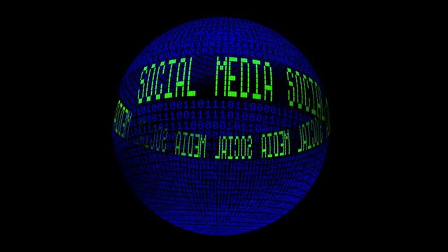 Social media spinning globe 