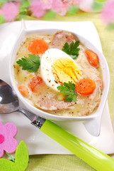 traditional easter white borscht