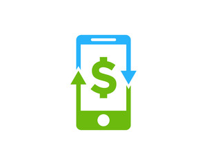 Mobile Pay Share Logo Design Template