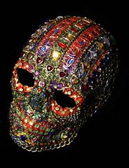 Skull decorated with colorful stones