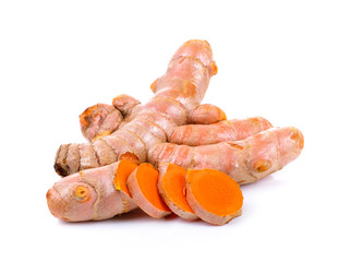 turmeric on white background