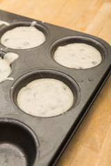 Mixing bowl with flour and mixture
