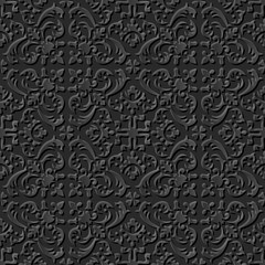 Seamless 3D elegant dark paper art pattern 191 Spiral Kaleidoscope
