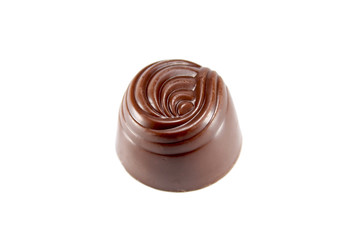 Chocolate candy, isolated on white background