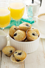 Fresh and bright continental breakfast table