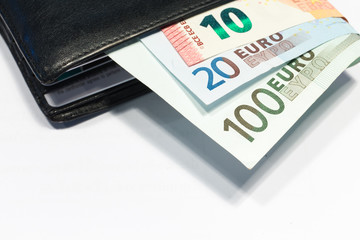 Wallet with euros