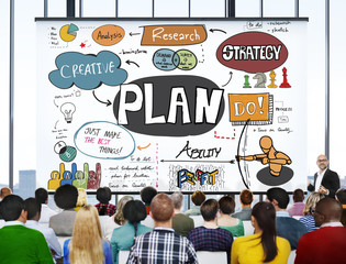 Obraz premium Research Plan Planning Ideas Business Concept