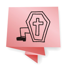 grave doodle drawing