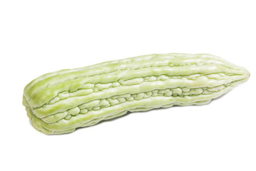 Bitter melon, Bitter gourd fruits on white background
