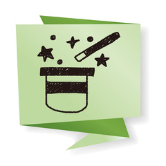 magic hat doodle drawing