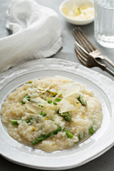 Asparagus lemon risotto with parmesan