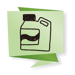 Laundry detergent doodle drawing